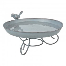 Bain Oiseaux Métal Gris...