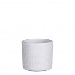Cache-Pot Era Relief Blanc...