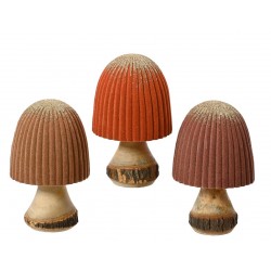 champignon bois floqué bois...