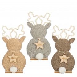 Cerf Ramure Perle Marron En...