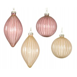 Boule lignes vertical rose...