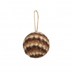 Boule Laine Marron Ø10-MICA...