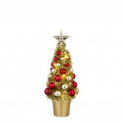 Sapin Décoré Led Rouge...