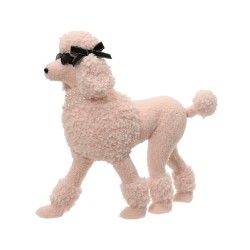 Peluche caniche rose H48 -...